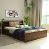Timber Engineered Wood Queen  Size Bed With Box Storage (Walnut Finish)