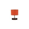 Harari Orange Jute Table Lamp with brown wood base