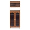 Stellar Multipurpose Storage Cabinet (Tall Size with Upper Storage, Teak Brown)