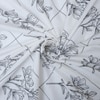 Ilan Black & White Floral 330 TC Cotton Flat Super King Size Bedsheet with 2 Pillow Covers – Threads