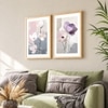 Magnolia Flower Set of 2 Framed Posters Bohemian Wall Art 45x60 cm