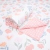 White Floral 4 Pcs Comforter set with Queen size bedsheet + 2 Pillow covers