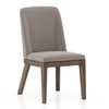 Anderson Solid Wood Single Dining Chair in Danish Walnut Finish With Shitake Beige Colour