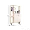 Hexa Engineered Wood Bookshelf Multipurpose Storage Rack in Frosty White Colour