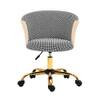 Doe Buck Paolo Beige Houndstooth Upholstered Swivel Office Chair