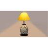Kayleigh Yellow cotton Glass Table lamp with Iron Base