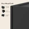 Nura Solid Wood Sideboard In Black Wire Brush