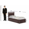 Monarch Solid Wood Single Size Drawer Storage Bed in Walnut Finish