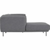 Scandinavian Mira Three Seater Left Chaise Sofa Matte Black Finish