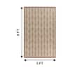 Jaipur Rugs Soft Floral Wool 5x8 Feet Dark Ivory & Amber Gold Dhurrie Carpet