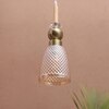 Eliante Glass Hanging Lights Mild Steel, Wood & Glass Material Antique, Brown & Champaign Finish