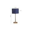 Blue Jute with Metal Gold Table Lamp