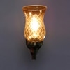 Devansh Metal Electric Wall Light in Antique gold Colour with Lavender Shade Count of 1 Light