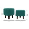 Daviana Boucle Fabric Lounge Chair in Green Colour
