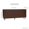 Scandinavian Hutto Large Sideboard Walnut Finish