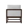 Aura Boucle Fabric Arm Chair in White Colour