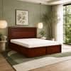 Sahaj Solid Wood Compact Queen Bed Hydraulic Storage Provincial Teak Finish Mattress 60 x 72 Inches