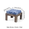 Blane Sheesham Wood 4 Seater Coffee Table Set In Antique Grey Finish Indigo Patch Kantha Cushion