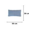 Rosa Slate Blue Cotton Knitted Decorative Cushion Cover 12 x 20 Inches