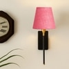 Devansh Metal Electric Wall Light in Black Colour with Pink Shade Count of 1 Light