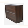 Viona Engineered Wood Display Bar Unit Columbian Walnut Frosty White