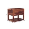 Stanfiled Solid Wood Bedside Table in Teak Finish