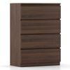 Bocado Compact Engineered Wood Chest of 4 Drawers in Columbian Walnut Finish