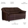 Berry 3 Seater Leatherette Sole in Cocoa Brown Colour