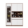 Noble Multi Storage Cabinet Walnut And Frosty White