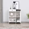 Hexa Red Multipurpose Storage Cabinet With 1 Drawer 1 Door in Frosty White Colour