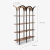 Andaman Katchall Solid Wood Shelving Unit in Black Colour