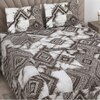 Wren Multicolor Abstract 400 TC Cotton Flat Super King Size Bedsheet with 2 Pillow Covers – Threads
