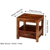 Kassel Solid Wood Bedside Table in Natural Teak Finish