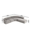 Zenliving Wood Left Aligned 3-Seater With Upholstery Non Storage Sofa In Grey Colour