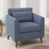 Wisdom Boucle Upholstered Lounge Chair Blue Colour