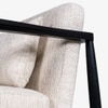 Archie Spindle Solid Wood Lounge Chair in Grey Colour