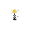 Talia Yellow cotton Table lamp with Iron Base