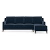 Abbey Sectional Sofa (Colour : Sea Port Blue Velvet, Cushion : Hard, Seater : Right Aligned 3 Seater + Right Aligned Chaise)