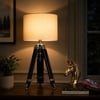 Elwin Natural Lenin Shade Table Lamp