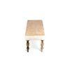 Cairo Soild Wood Bench In Velvet Cream Fabric