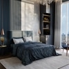 Stoa Paris Super King Size 100% Cotton Bedsheet with 2 Pillow Covers  Size Blue White