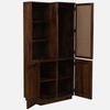 Sheesham Wood Wardrobe With Mirror In Provincial Teak Finish