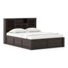 Cambry Queen Size Box Storage Bed With Headboard Storage In American Walnut Finish