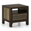 Masai Solid Wood Bedside Table in American Walnut Finish