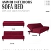 Palermo 3 Seater Sofa Cum Bed In Maroon Colour