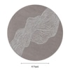 Handmade Round Wool Silk Rug Abstract Contour Taupe 4 Feet Carpet