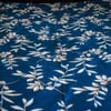 Dark Blue Floral 210 TC Mix Cotton Flat Single Bed Size Bedsheet With 2 Pillow Cover From Threads