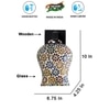 Devansh Solid Wood Electric Wall Light in Brown Colour with Multi Shade Count of 1 Light