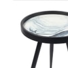 Oceara Solid Wood Side Table in Ocean Blue Finish