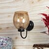Devansh Metal Electric Wall Light in black Colour with Lavender Shade Count of 1 Light